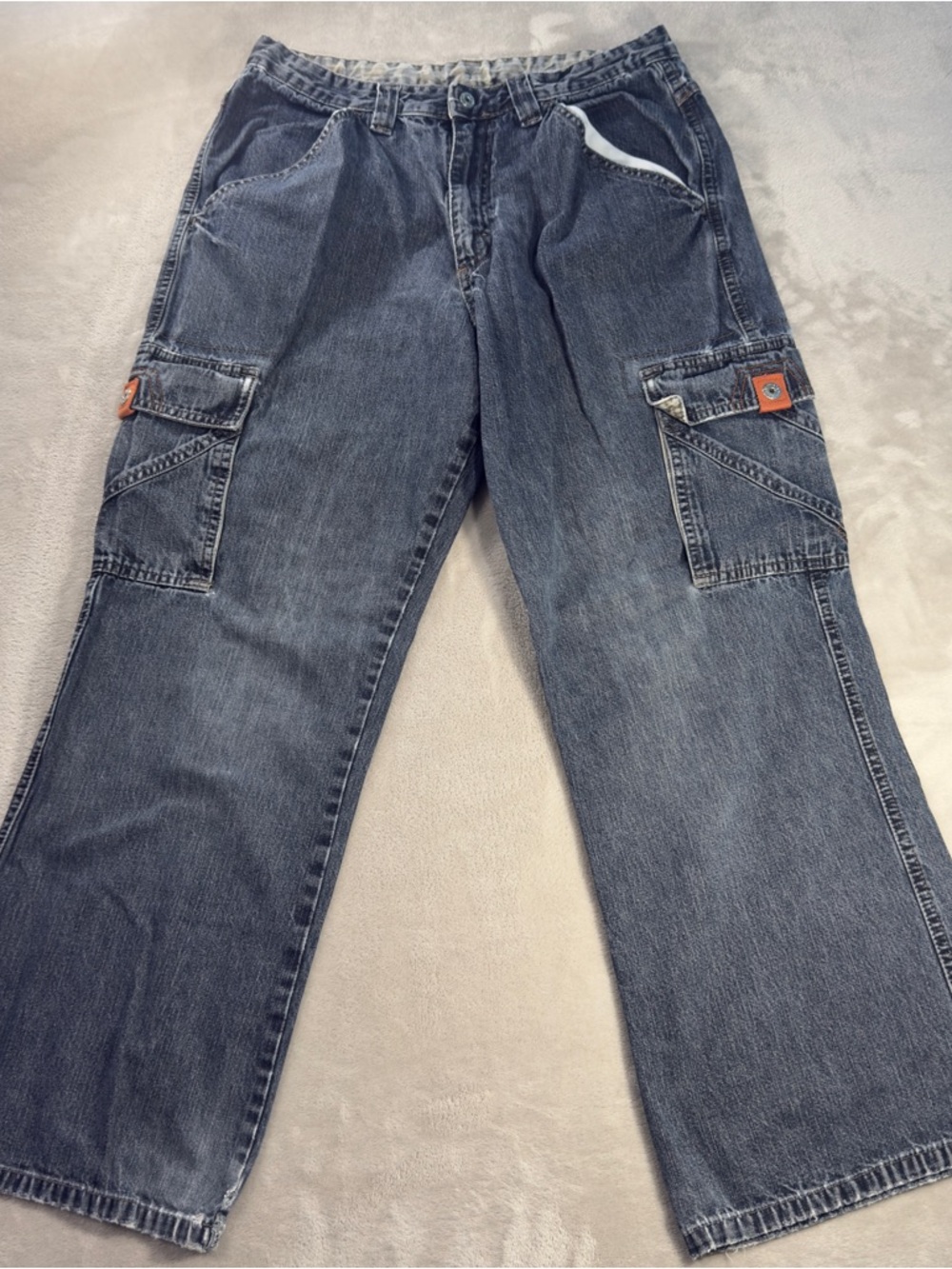 Wrangler Jeans Co Cargo Jeans Pants Kids Sz 16 Husky